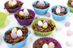 chocolate easter egg nest cakes home baking children kids celebration season holiday lent