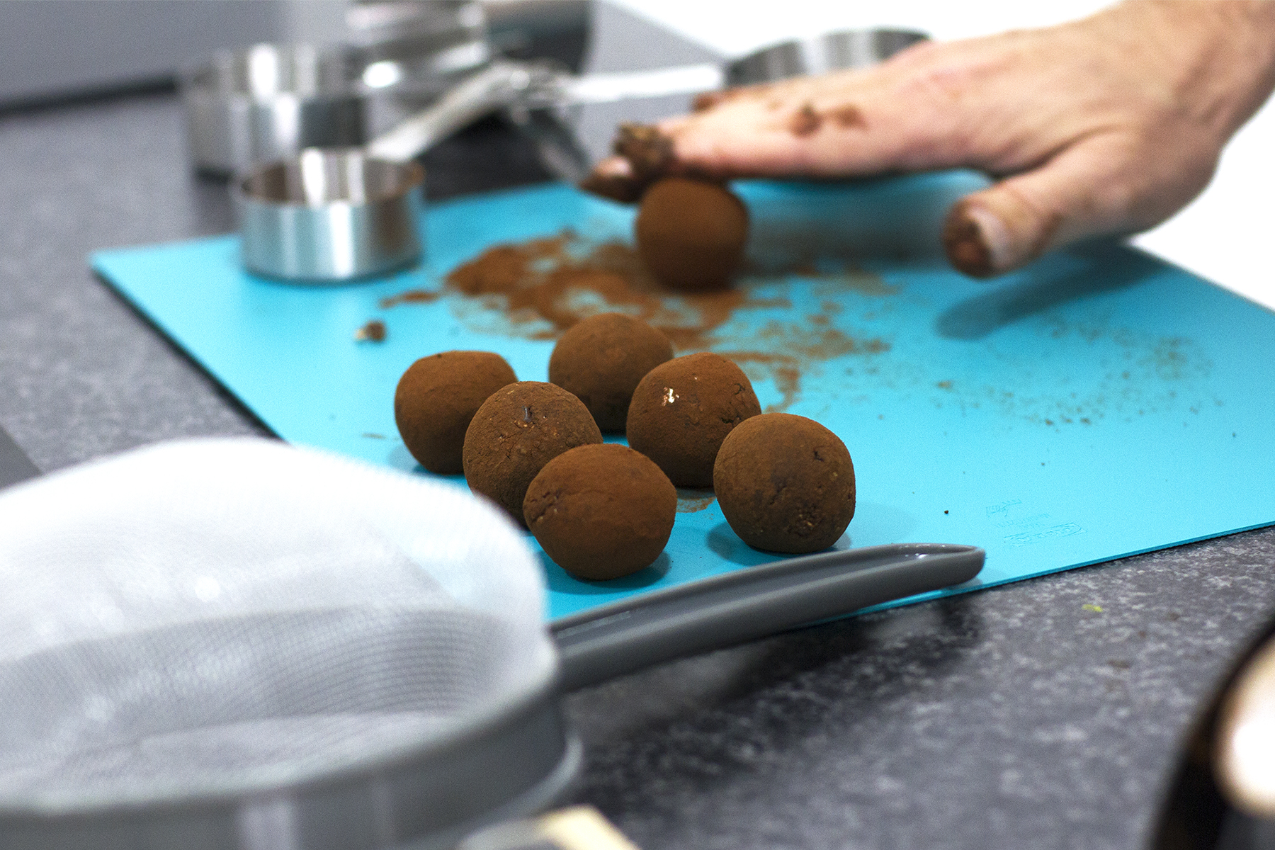 ProCook Chocolate Orange Bliss Balls via The Natural Cook Company Rolling