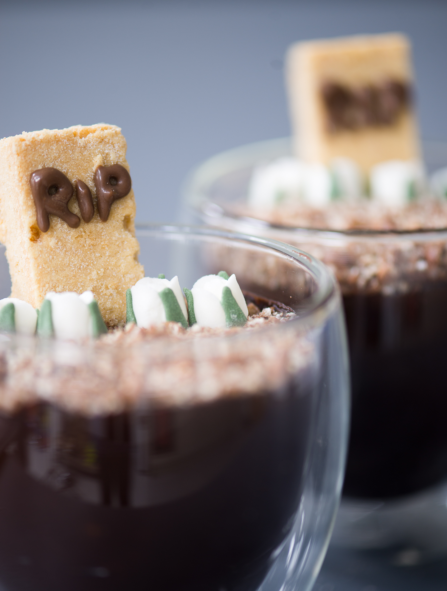 Halloween Vegan Chocolate Mousse Graveyard Recipe