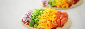 ProCook's healthy Rainbow Pitta Pizzas