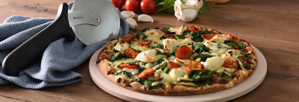 The ProCook Pizza Stone, the perfect tool for making delicious restaurant-standard pizza in the comfort of your own home. 