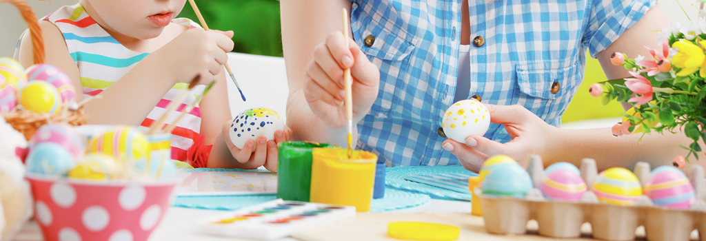 Celebrating Easter in a lockdown with ProCook - top tip, painting eggs is a great way to keep little ones entertained!