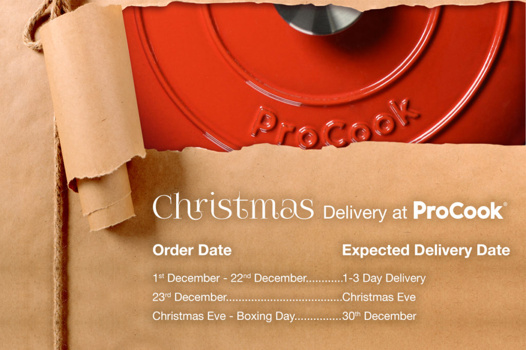 Christmas delivery dates information at ProCook.