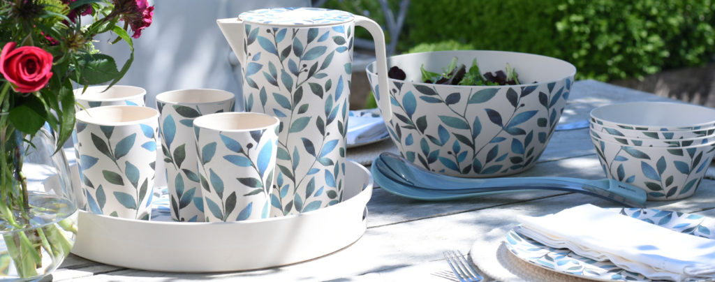 ProCook Bamboo Picnicware set up on an outdoor table