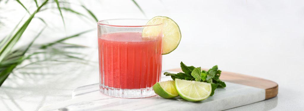 Watermelon Sangria cocktail served in ProCook Ribbed Glass